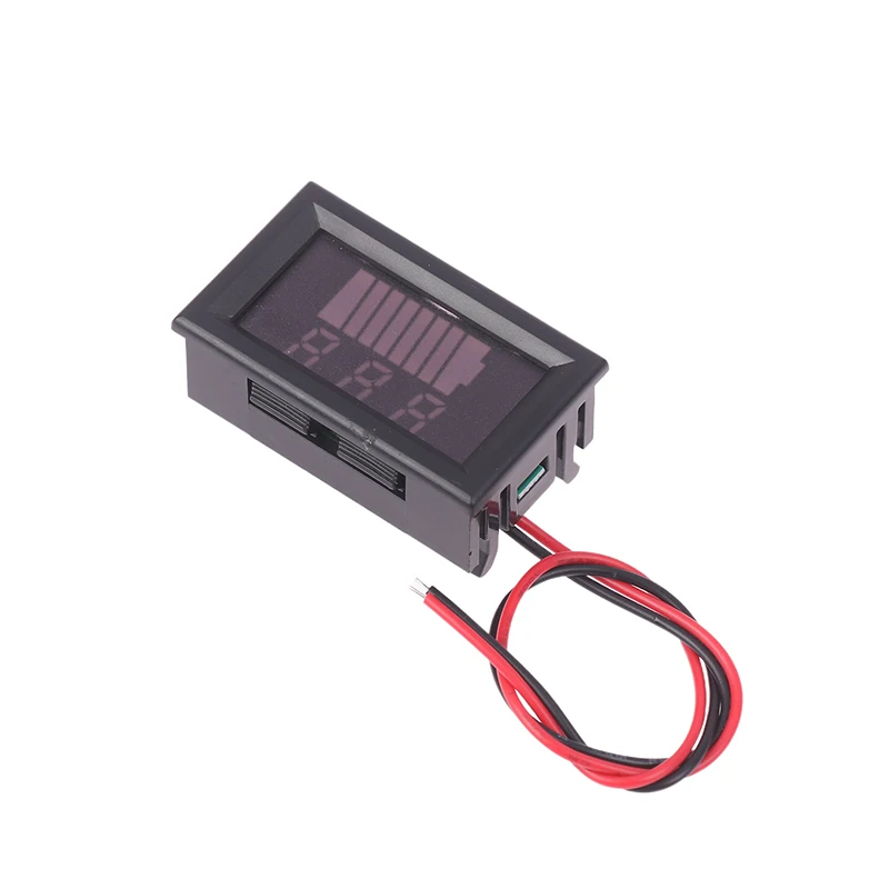Car Battery Charge Level Indicator 12V 24V 36V 48V 60V Lithium Battery Capacity Meter Tester Blue Display LED Tester Voltmeter