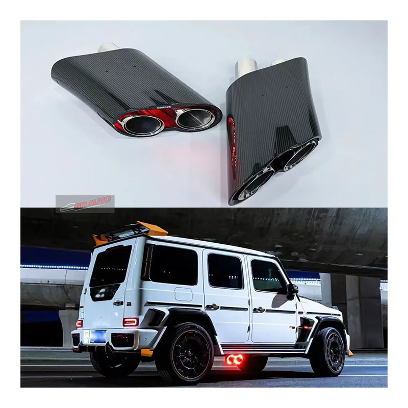 

Для OEM G900 Rocket Style: Защита выхлопной трубы из сухого карбона со светодиодной подсветкой