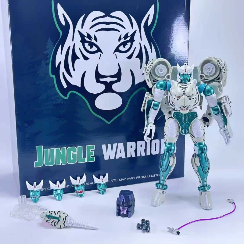 Transformacja Zabawka BW-10 BW10 Wersja Metalowa Białego Tygrysa Wojownika Beast Man Figurka Akcji Oryginalne Opakowanie Model Kolekcjonerski Prezent