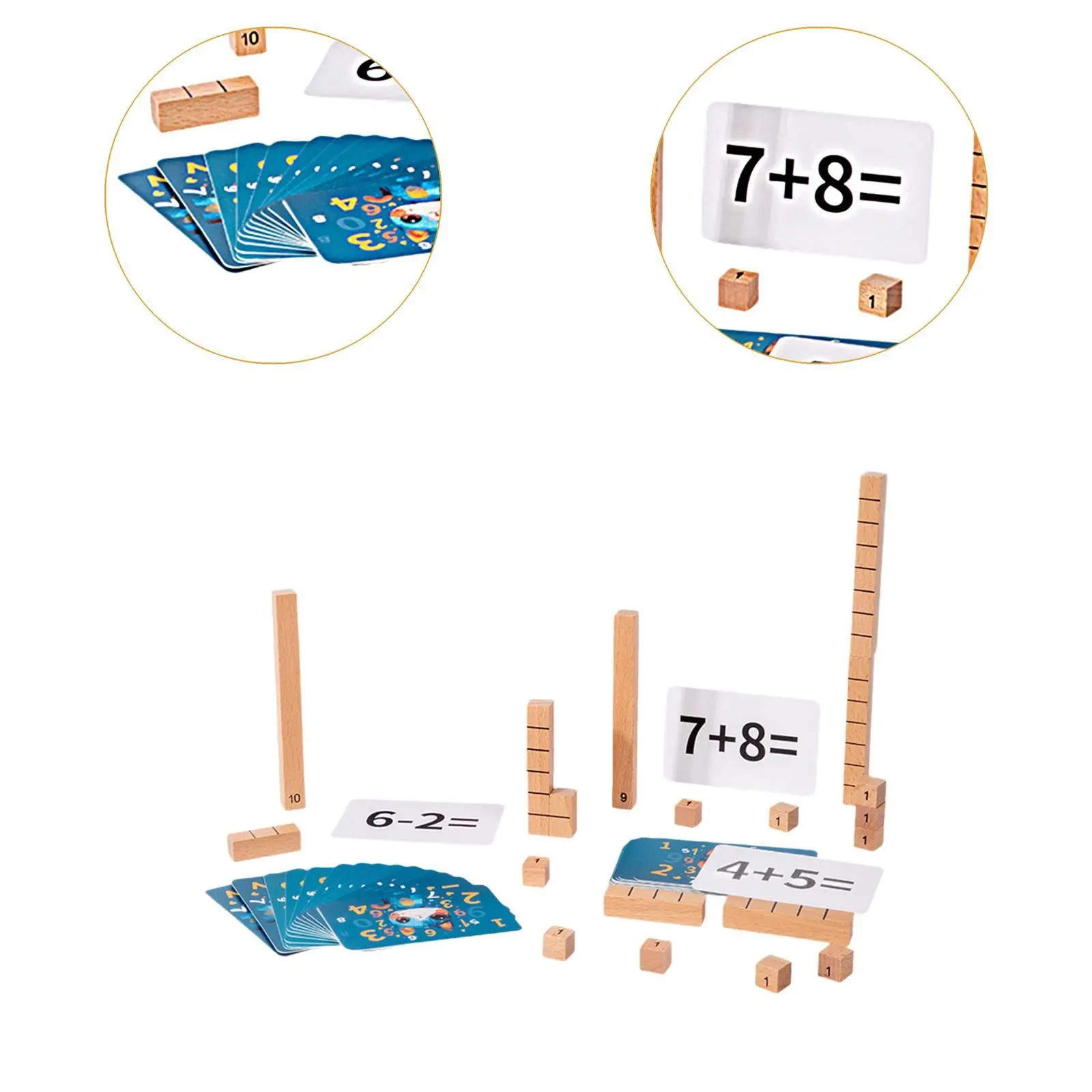 Math Toy Math Manipulatives Preschool Learning Wooden Number Sticks for Boys Kids