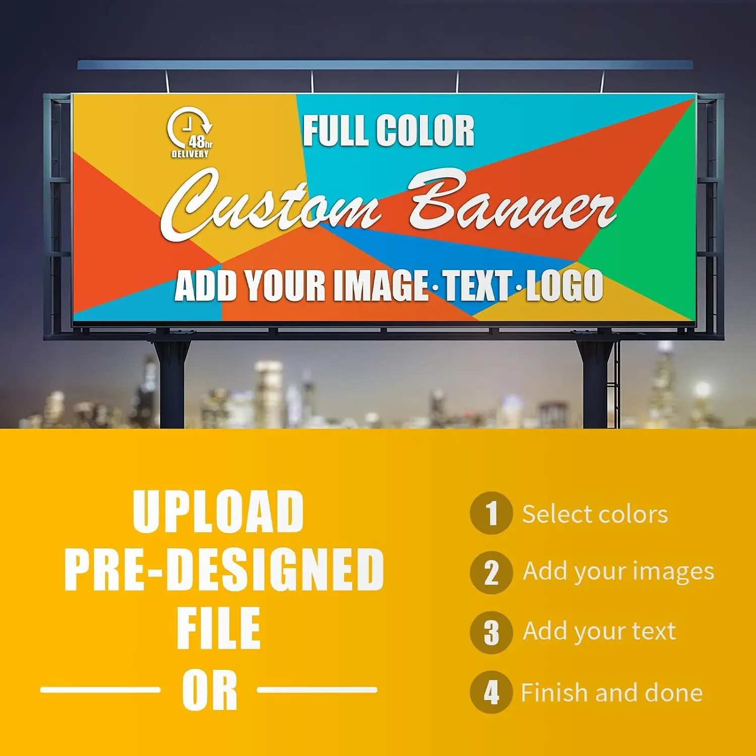 Custom Vinyl Banners and Signs Personalized with Photo or Logo Text, DIY Banner Customized for Birthday Party Graduation Thanksg
