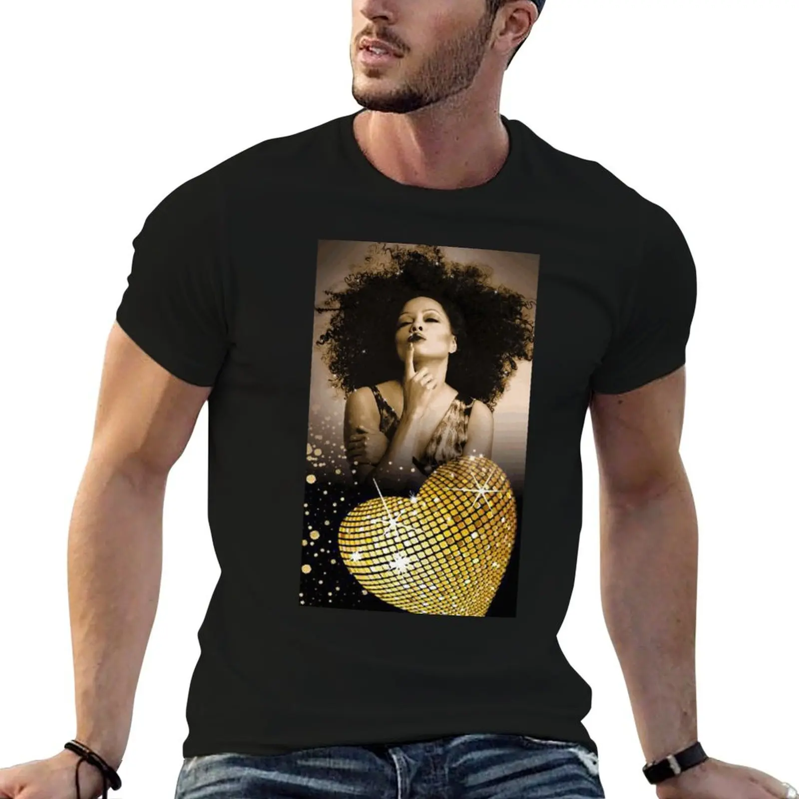 Diana Ross T-Shirt Lightweight Basic Short Sleeve Shirt