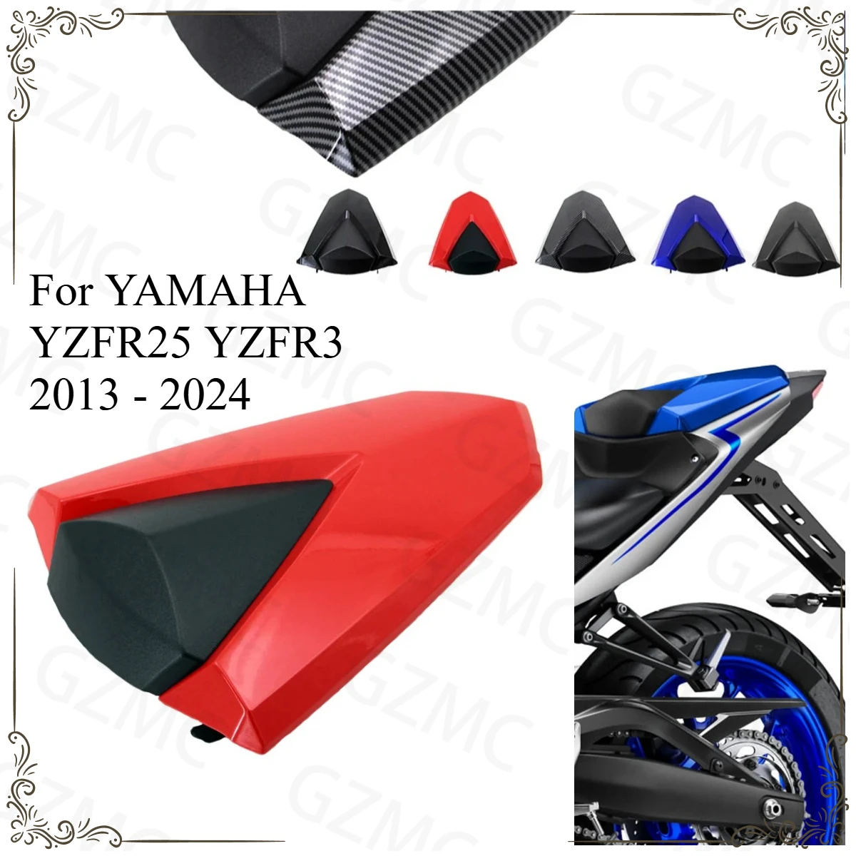 Motorcycle YZFR25 2023 Rear Seat Tail Cover For YAMAHA YZF R25 R3 2013 - 2024 Rear Passenger Pillion Seat Cover Fairing Cowl