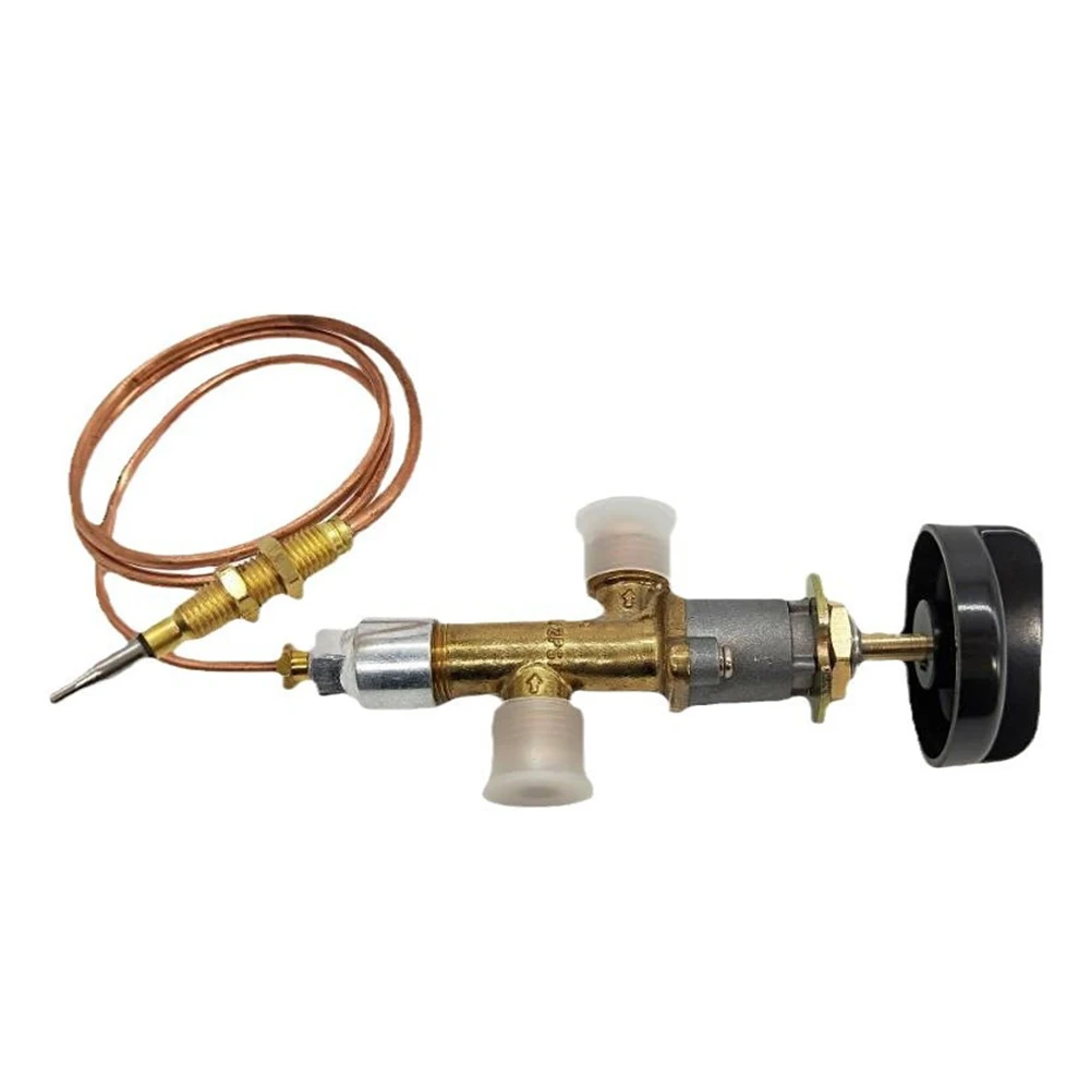 Comprehensive Installation Ready Brass Gas Control Valve Set Featuring a Thermocouple for Precise Temperature Management