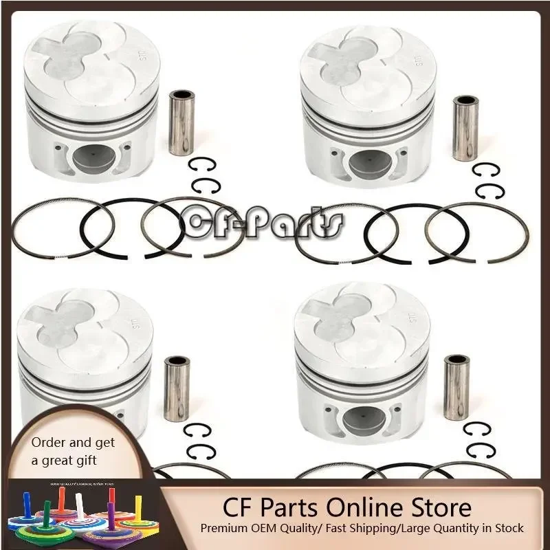 

New 4 Sets STD Piston Kit With Ring 12010-31N02 Fit For Nissan TD27 Engine 96MM