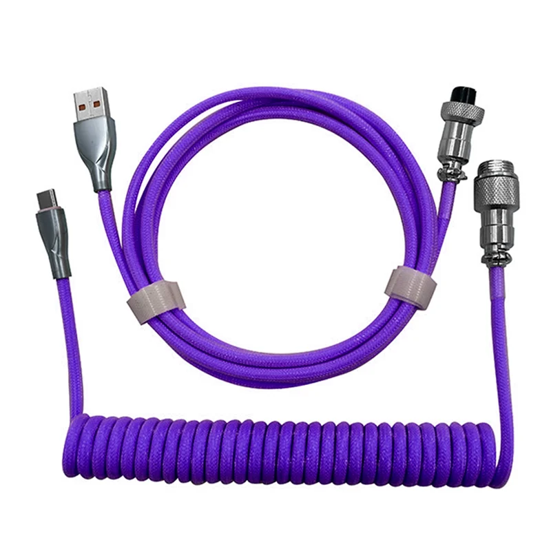 A42T-Mechanical Keyboard Cable USB Data Cable Aviation Head Cable Spring Cable Gaming Keyboard Cable