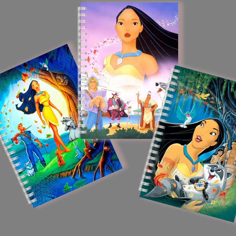 A5 Spiral Notebook Stationery - Pocahontas Indian Princess Movies Feature Cartoon Kids Writing Pad Note Book Planner Journal DIY