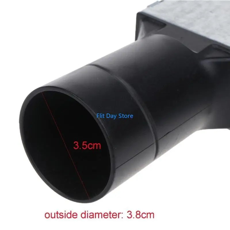 Tubería conducto aire F92C universal 38 mm para ventilador barbacoa 110x110x28 mm 12v 24 V.
