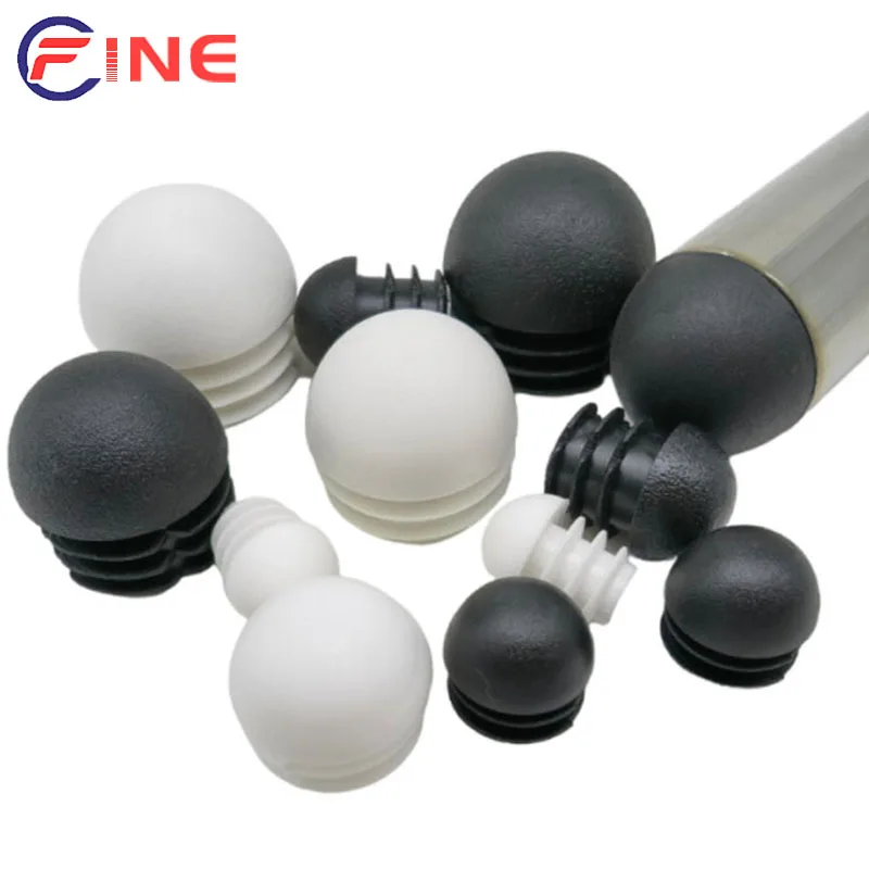 Furniture Steel Pipe Domed Round Insert Plug Spherical Head Plastic Tube Blanking End Caps Bung Chair Foot Hemispherical Cover