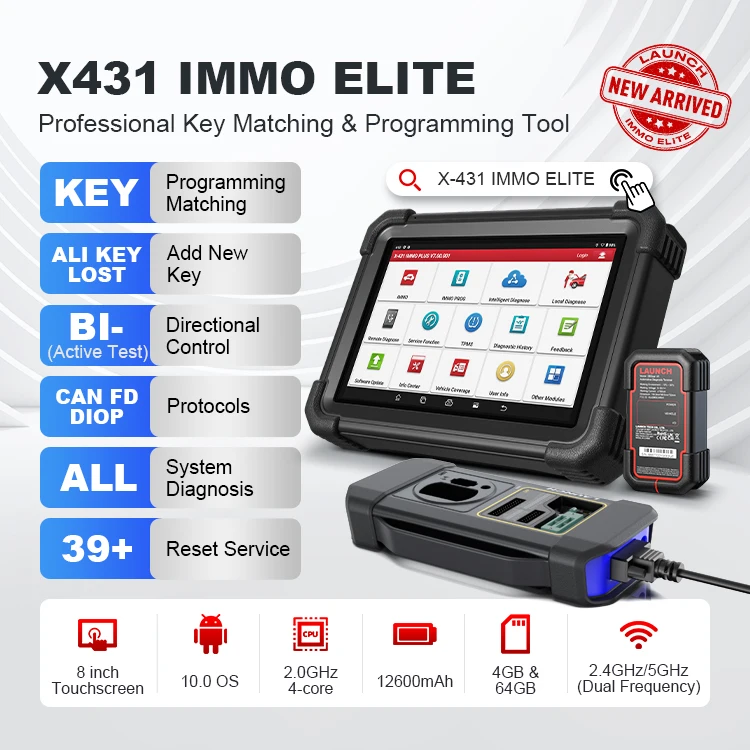 Picture 4: LAUNCH X431 IMMO ELITE X-PROG3 XPROG3 Key Programmer Diagnostic  Full System with 39 Reset Functions Support CAN FD DOIP