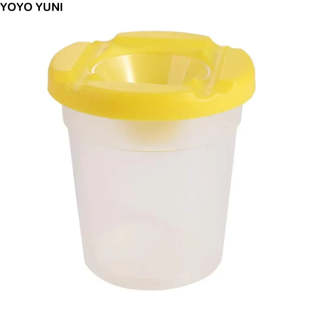 Bolígrafo de pintura multifuncional, taza de lavado, prácticos vasos de pintura de plástico para niños, vasos antipintura transparentes para el hogar
