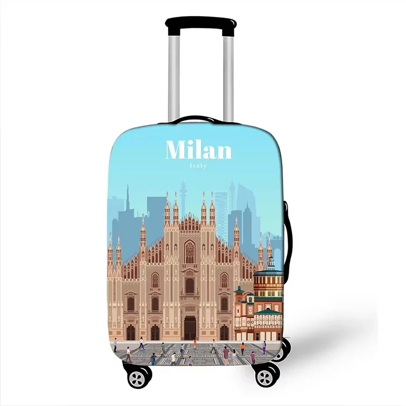 Vienna City Landmark Night View Print Luggage Cover Elastic Suitcase Protector Dustproof Anti Scratch Travel