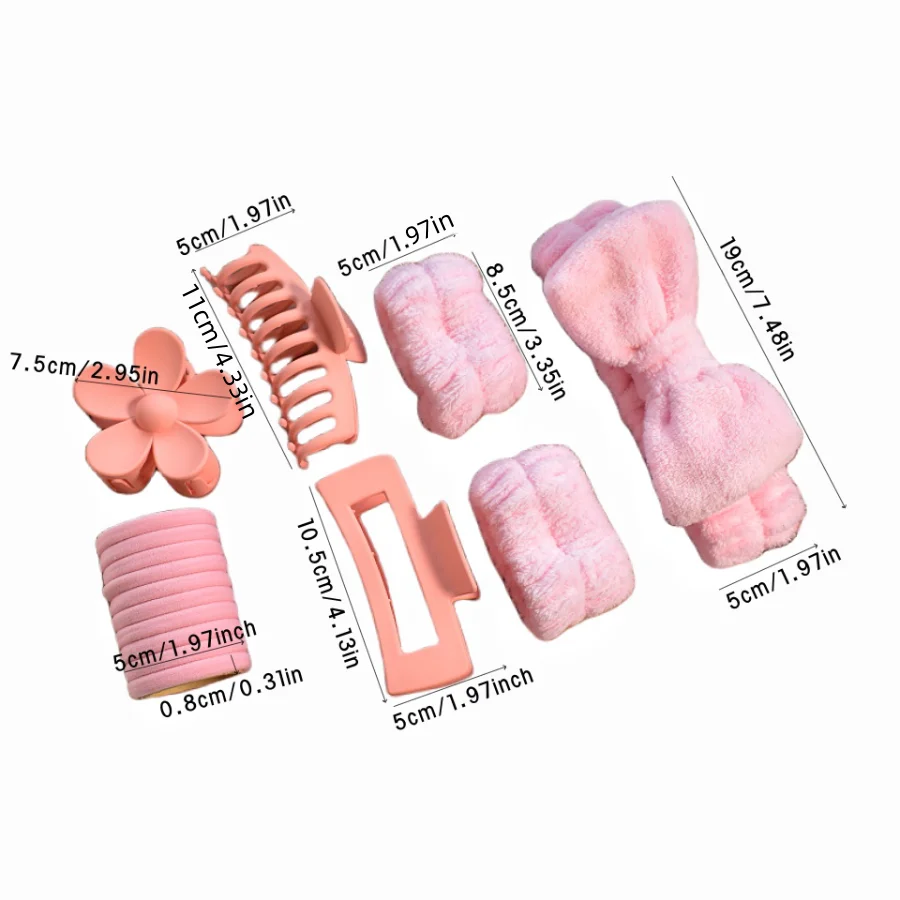 16pcs/set Women\'s multi-colored soft bow headband Hair claw combination set Holiday gift All kinds of life scenes suitable for v