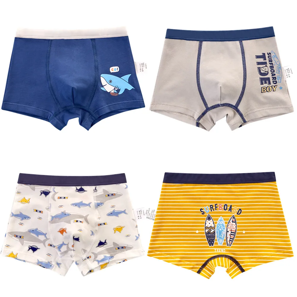 Cotton Shark Boy Underwear Boxer Graphic Boy Shorts Children Underpants Kids Clothes for 3 4 6 8 10 12 14 Years Old 2032