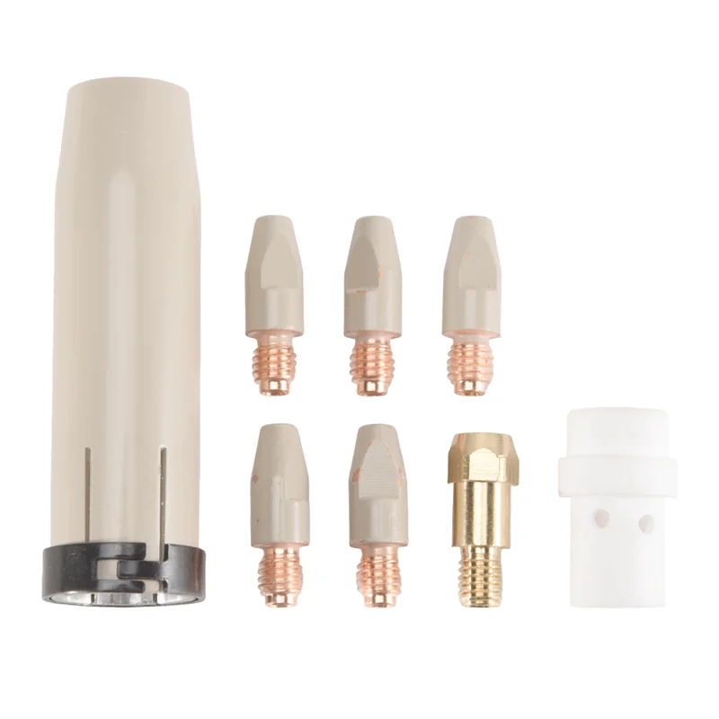 ABJI-8Pcs 36KD Coating Protection Nozzle 0.8Mm MIG Torch Gas Nozzle Tip Holder Of 36KD MIGMAG Welding Torch