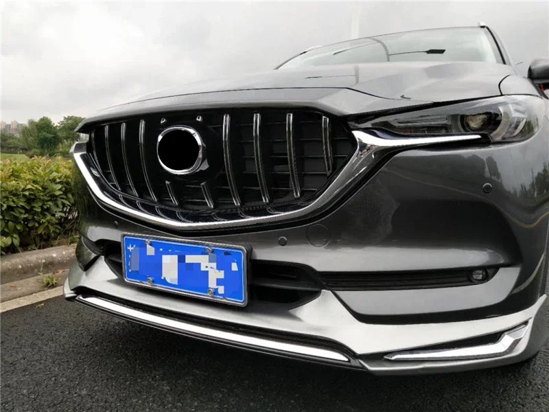 AUTO przednia siatka zewnętrzna maska wykończenia obejmuje przedni zderzak ABS zmodyfikowany GRILL GRILLE pasuje do MAZDA CX-5 CX5 AUTO GRILLE 2017