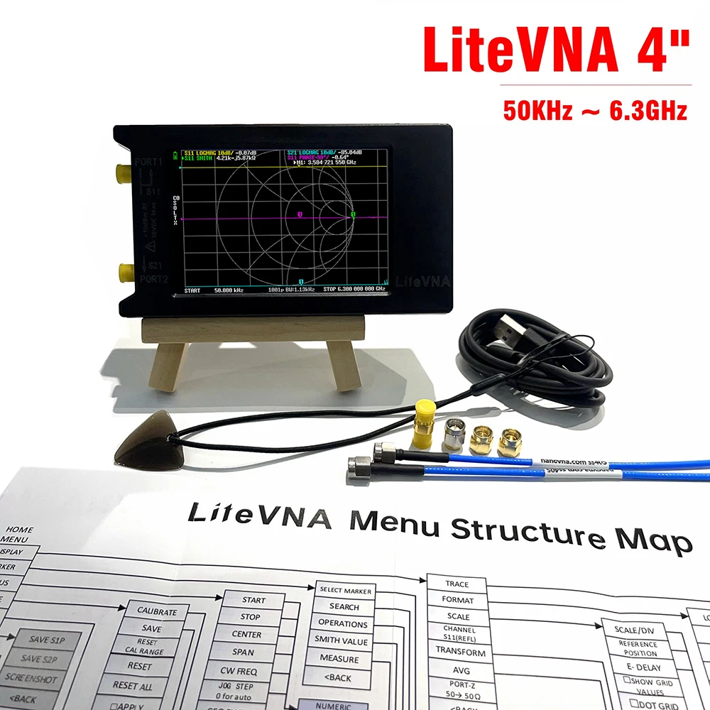 Zeenko LiteVNA 64 Version 0.3.3 Hand Held Vector Network Analyzer