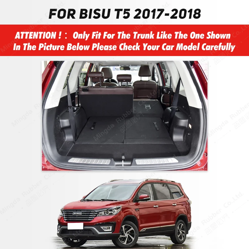 Auto Full Coverage Trunk Mat For Bisu T5 2017 2018 Anti-Dirty Car Boot Cover Pad Cargo Liner Interior Protector Accessories