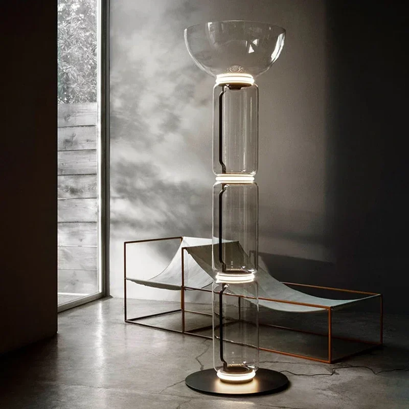 

Nordic Glass Shade Floor Lamp Modern Minimalist Led Lustre Bedroom Bedside Lamp Living Room Indoor Decor Art Standing Light