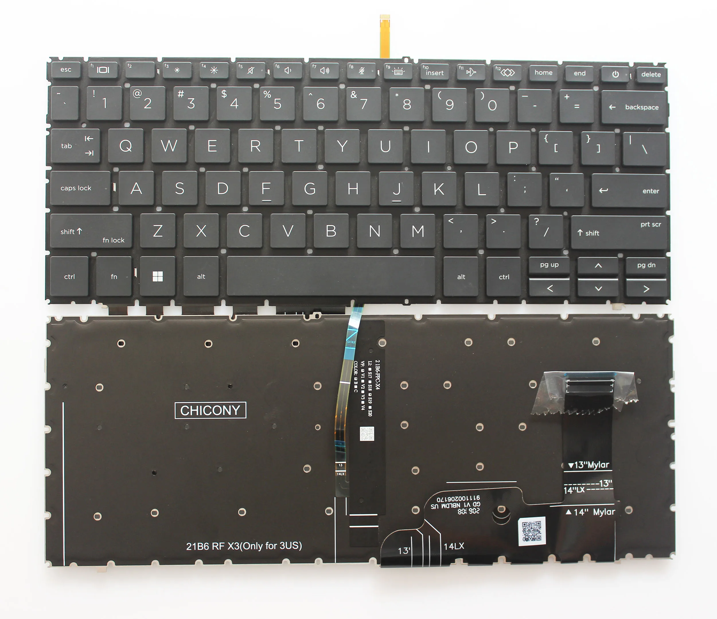 

New English US Keyboard For HP EliteBook 830 G9 840 G9 845 G9 With Backlit 6037B0225401 2H-ADMUSI64311 N08383-171 Black