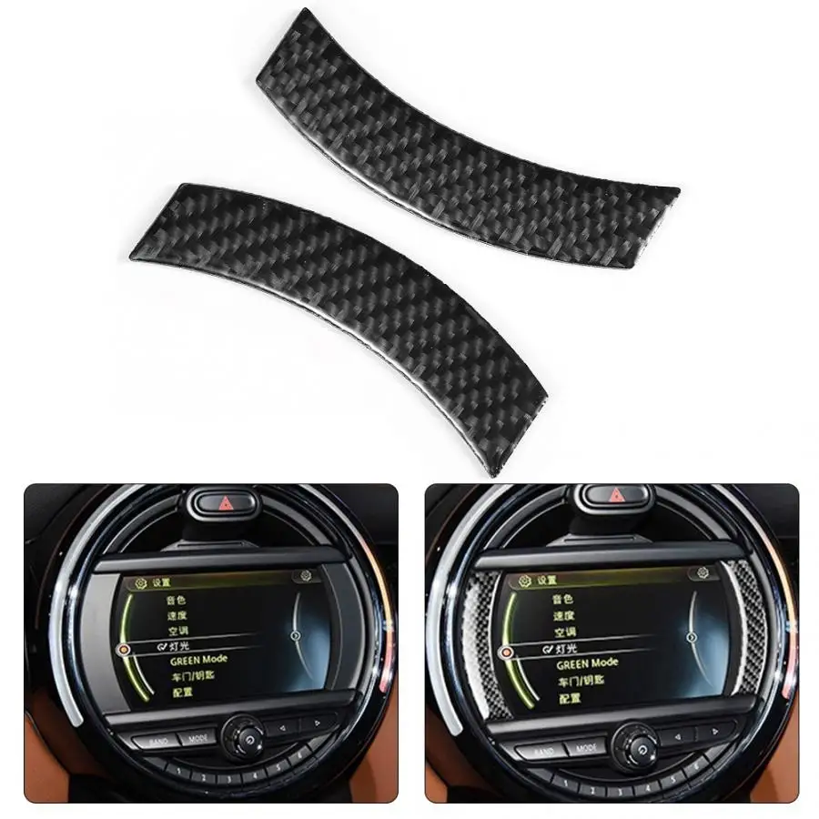 

2pcs Carbon Fiber Car Console Navigation Frame Trim Stickers Fit for Mini Cooper Countryman F60 oto aksesuar