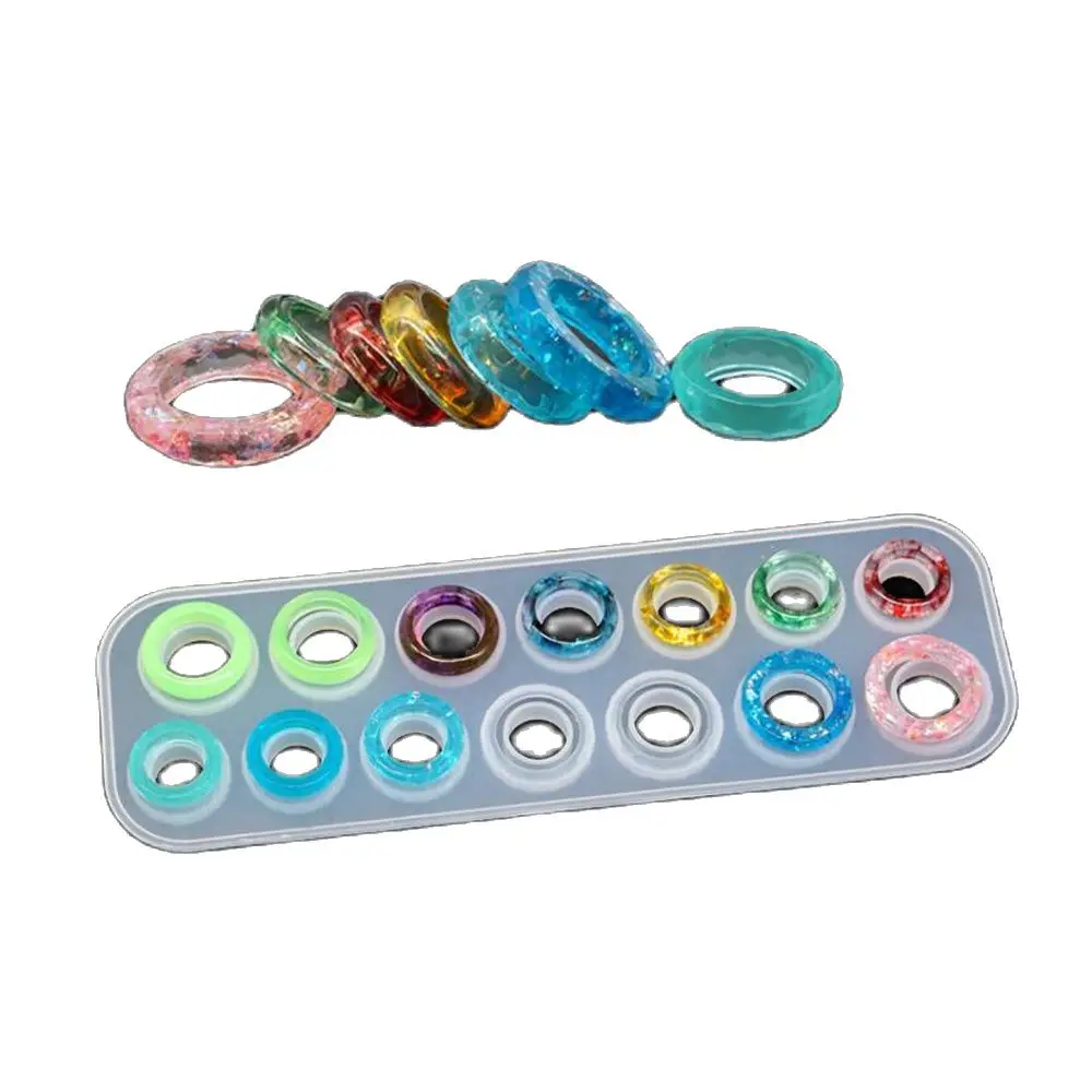 Reusable High Precision Silicone Finger Ring Mold for Jewelry Making UV Epoxy Resin Casting Craft Handcraft Supplies