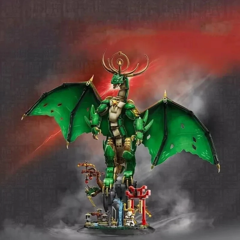 1650 pçs novo produto 71847 patrono santo dragão bloco de construção montagem brinquedo modelo crianças diy menino brinquedo presente aniversário