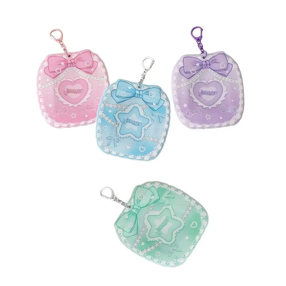 

Bowknot Animals Korean Photocard Holder PVC Card Cover Keychain Pendant Idol Card Display Protector Hanging Decoration Picture