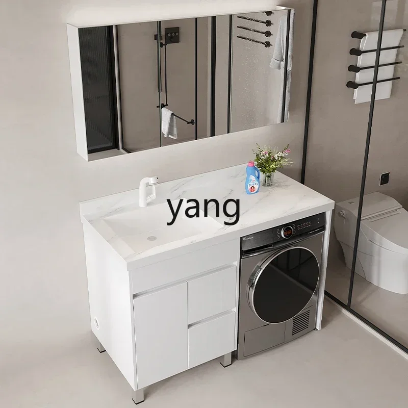 

LH rock slab laundry pool basin integrated cabinet balcony washing machine significant other combination wash basin