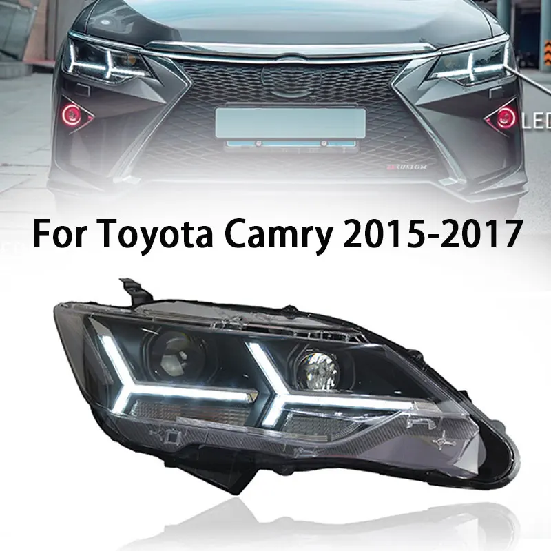 

Car Accessories for Toyota Camry Head Light 2015-2017 Toyota Camry New 2015 Headlight Camry Headlamp DRL Turn Signal High Beam