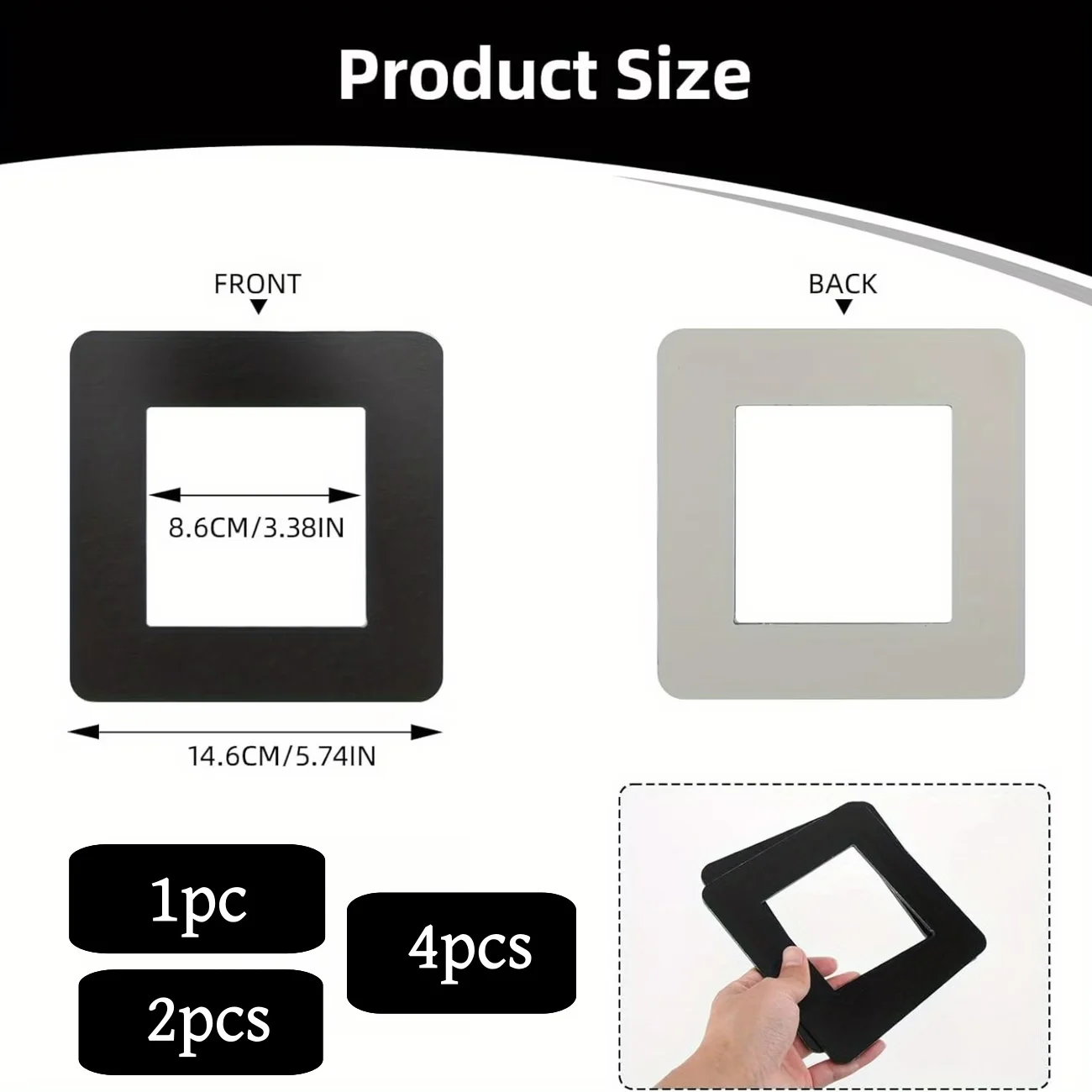8.6cm Modern Dual-Switch 3d Stereoscopic Home Decorative Frame,Acrylic Minimalist  Switch Panel,Suitable for Switch Socket Decor
