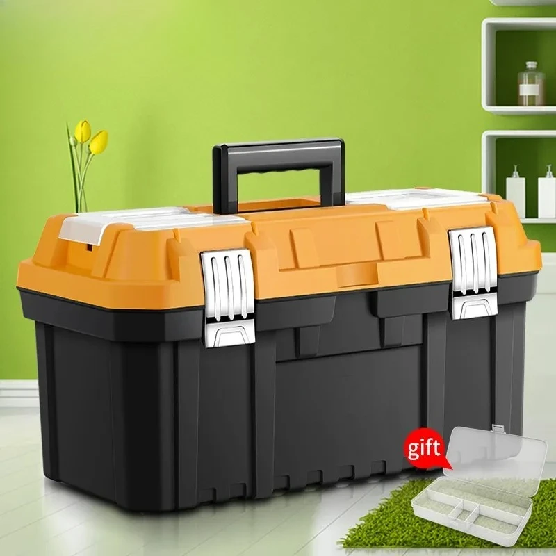 Portable Tool Bag & Plastic Tool Box Large Storage for Woodworker Tools Components Organizer Outdoor Workshop Use