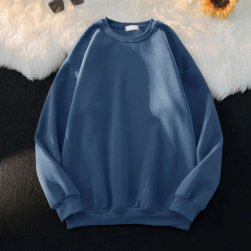 2024 Women\'s Autumn Winter New Spliced Pullover O-Neck Fashion Minimalist Comfortable Loose Casual Long Sleeve Sweatshirts