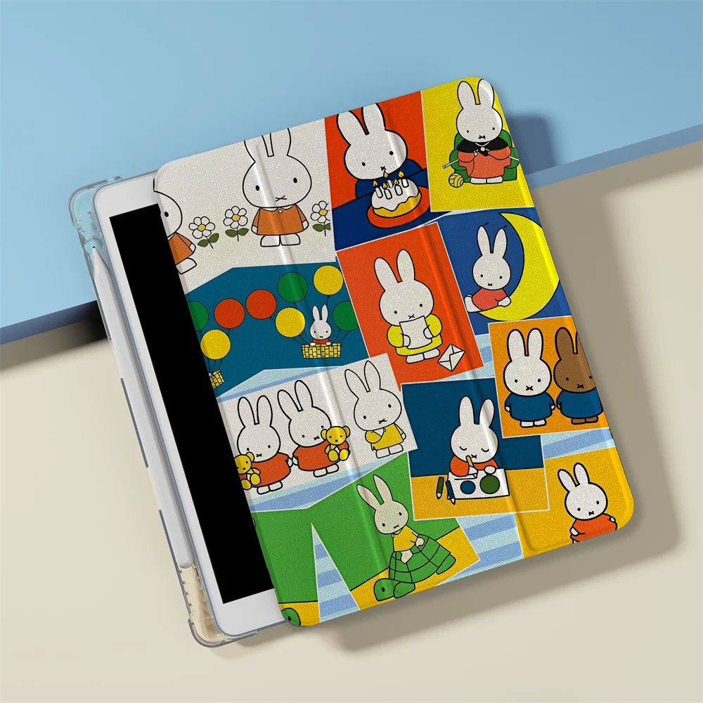 حافظة حماية iPad اللطيفة على شكل أرنب مناسبة لجهاز Apple iPad Pro 2024 11 بوصة، 2025 Air 5/4 10.9 بوصة، iPad 10 9.7 بوصة #3