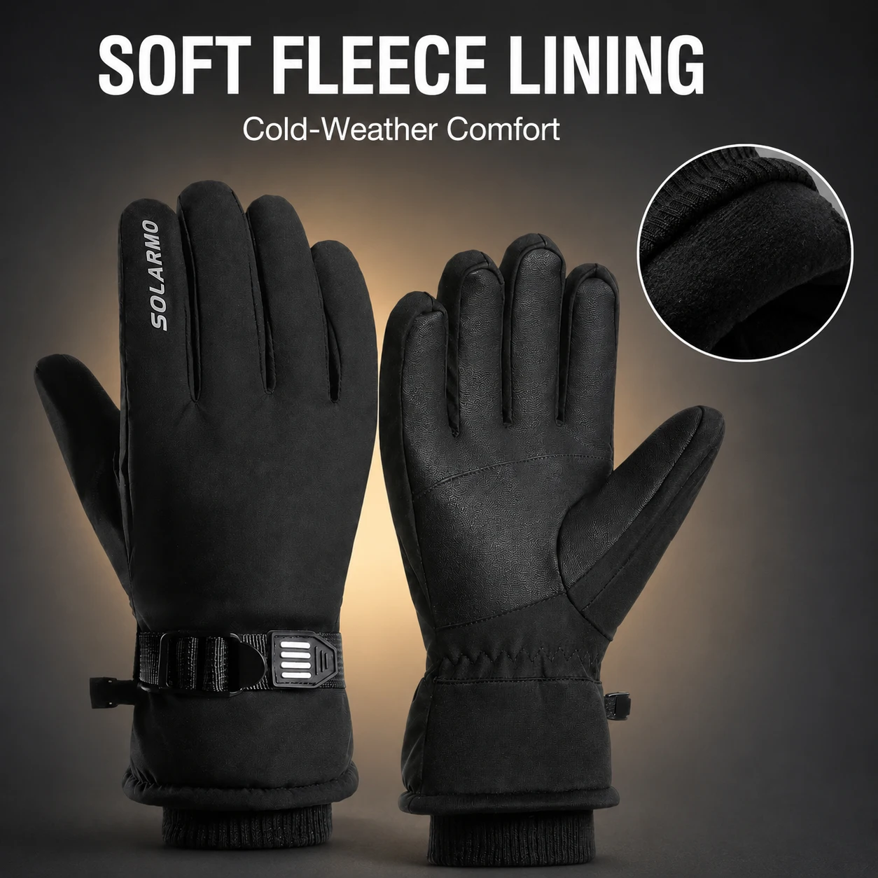 Thermal Winter Gloves Men Women Touchscreen Water Resistant Fleece Lined Ski Snow Gloves Textured Grip for Cycling Hiking Sports