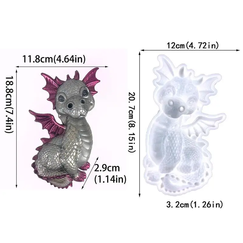 DIY Baby Fly Dragon Silicone Mould Crystal Resin Epoxy Craft Casting Mold Handmade Home Desktop Decoration Crafts Making Tools