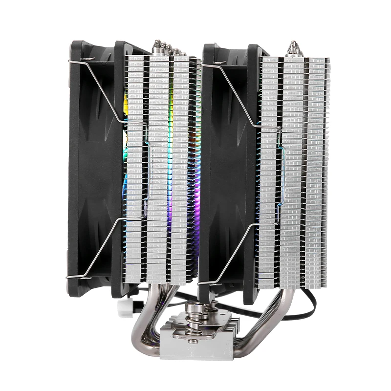 Twin Tower CPU Cooler 6 Heat Pipe Radiator Air-cooled Install X99 E5 AM4AM5 LGA2011 2066 115x 1200 1700 1851 with ARGB 120mm Fan