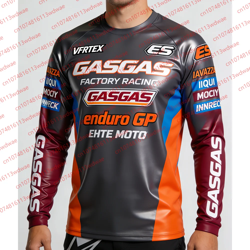 Camiseta GASGAS Factory Racing Enduro GP para Hombre, Manga Larga, Motocross, Secado Rápido, Transpirable, para Motociclismo Todoterreno