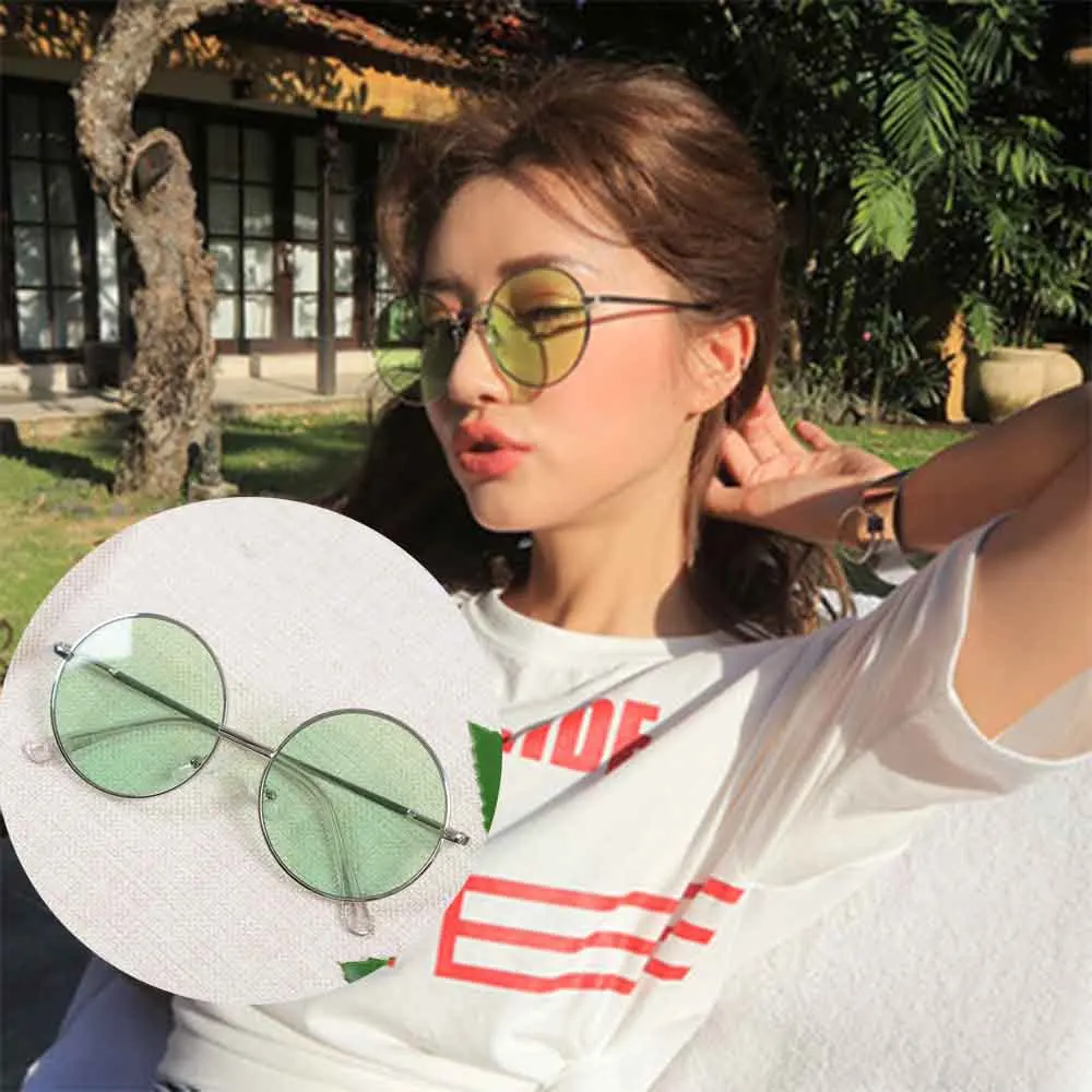 Lunettes de Soleil Rétro à Monture Ronde pour Enfant, Verres Noirs, Rouges et Roses, Protection UV400, à la Mode, pour Garçons et Bol, Nouvelle Collection d'Été, 14mm