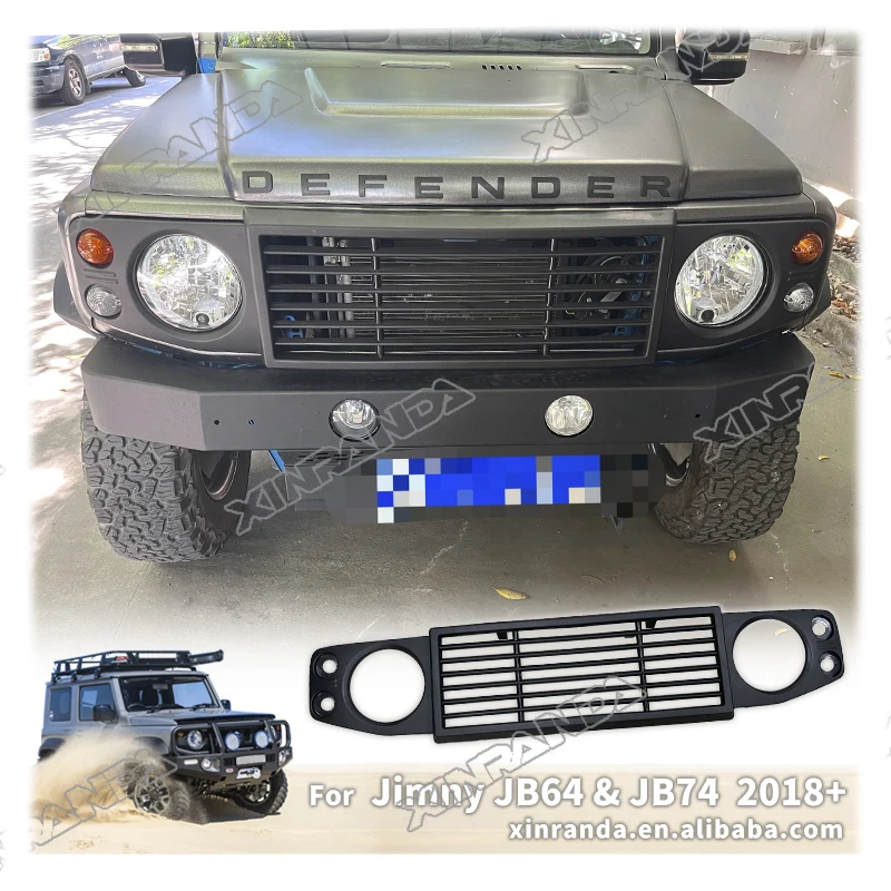 

Car Front Grille ABS Defender Style Little D Racing Grill for Suzuki Jimny JB64 JB74 2019 2020 2021 2022 2023 2024 3 Door 5 Door