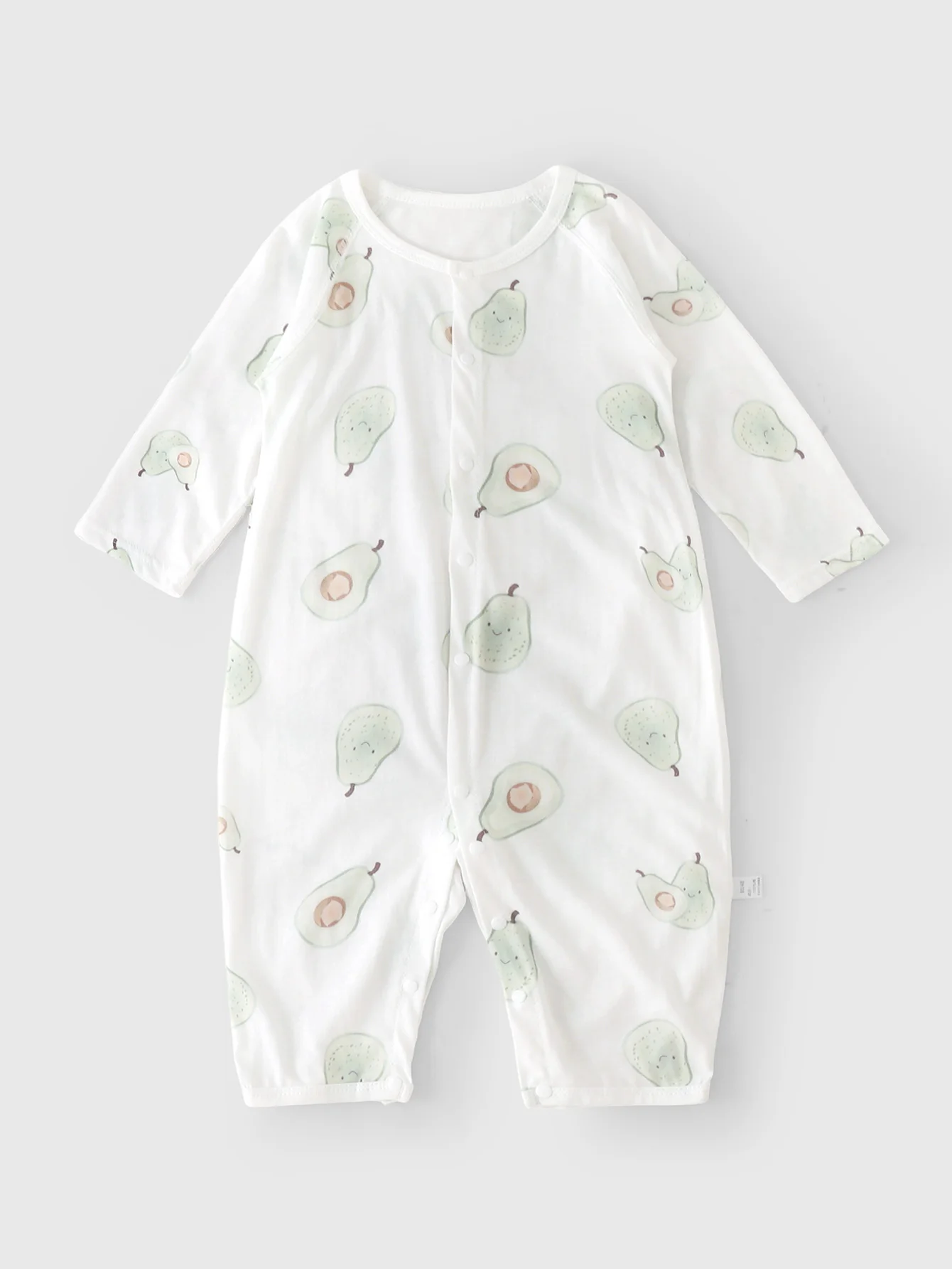 بدلة رومبير عصرية للربيع والخريف للأطفال بطبعة فواكه كاجوال من القطن قابلة للتنفس