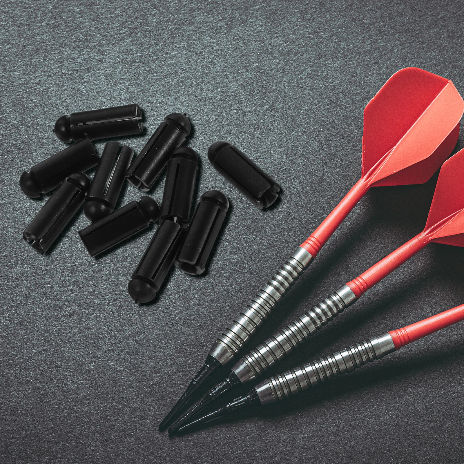

10 Pcs Dart Wing Corrector Aluminum Alloy Flight Protectors Set Flights Sleeves Black
