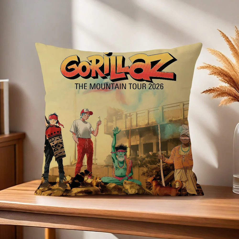Gorillaz The Mountain Kissenbezug, Kissenbezug für Zuhause, Sofa, Wohnzimmer, Büro, Café, Auto, Kissenbezug – Detail 4