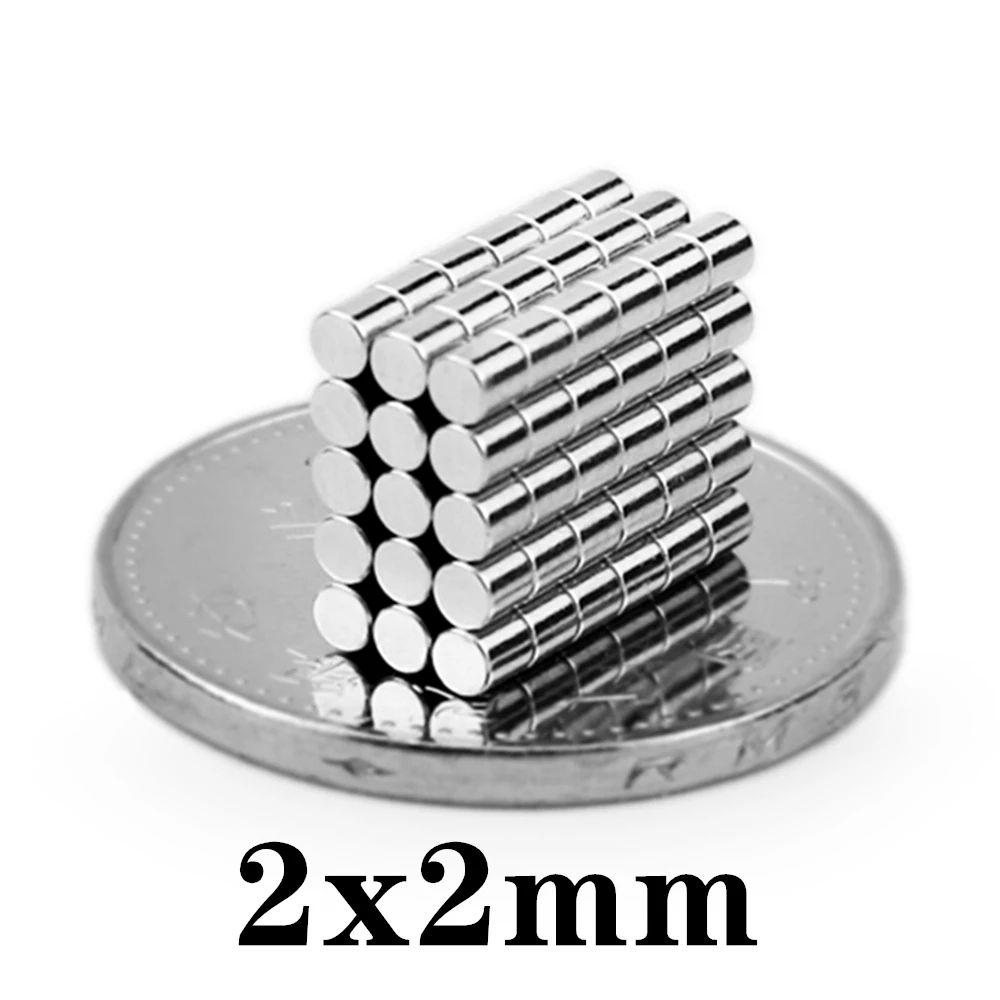 100-10000pcs 2x2mm Magnet Small Round Magnet Strong magnets Rare Earth Neodymium Magnet 2*2mm