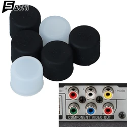 10Pcs/lot Silicone TV Audio Video Interface Dust Plug RCA Female Protective Cover RCA Plug Dust-proof Cover