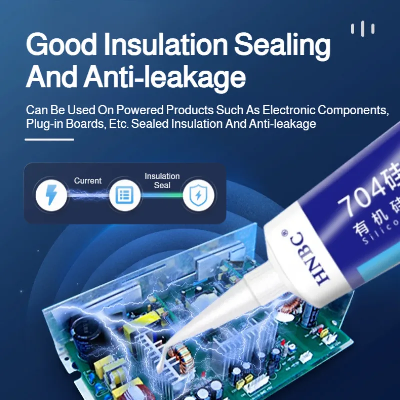 Insulating and Sealing Silicone Rubber Electronic Component Bonding Moisture-proof Waterproof Potting Insulating Adhesive 704