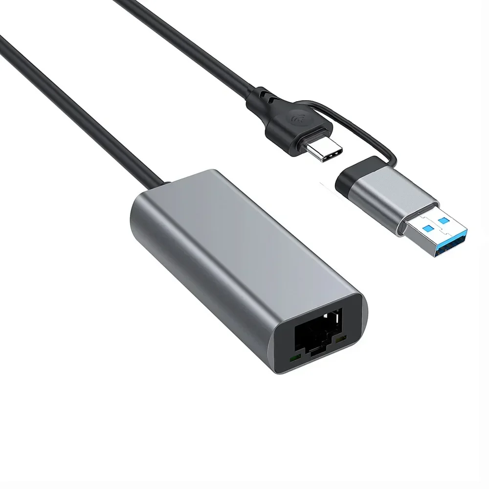 Rodzaj USB C do RJ45 podłączony karta sieciowa zewnętrznego przewodowy USB 3.0 do ethernetu Adapter do laptopa PC