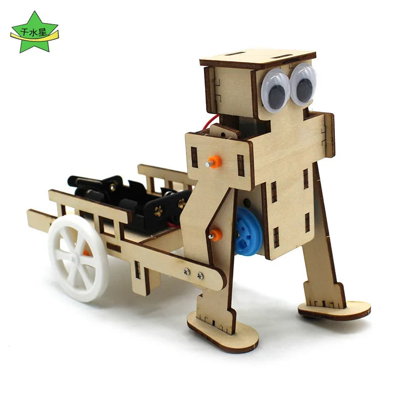 Robot Pull Cart Diy Technology Small Production Manual Experiment Assembled Toy Model G64