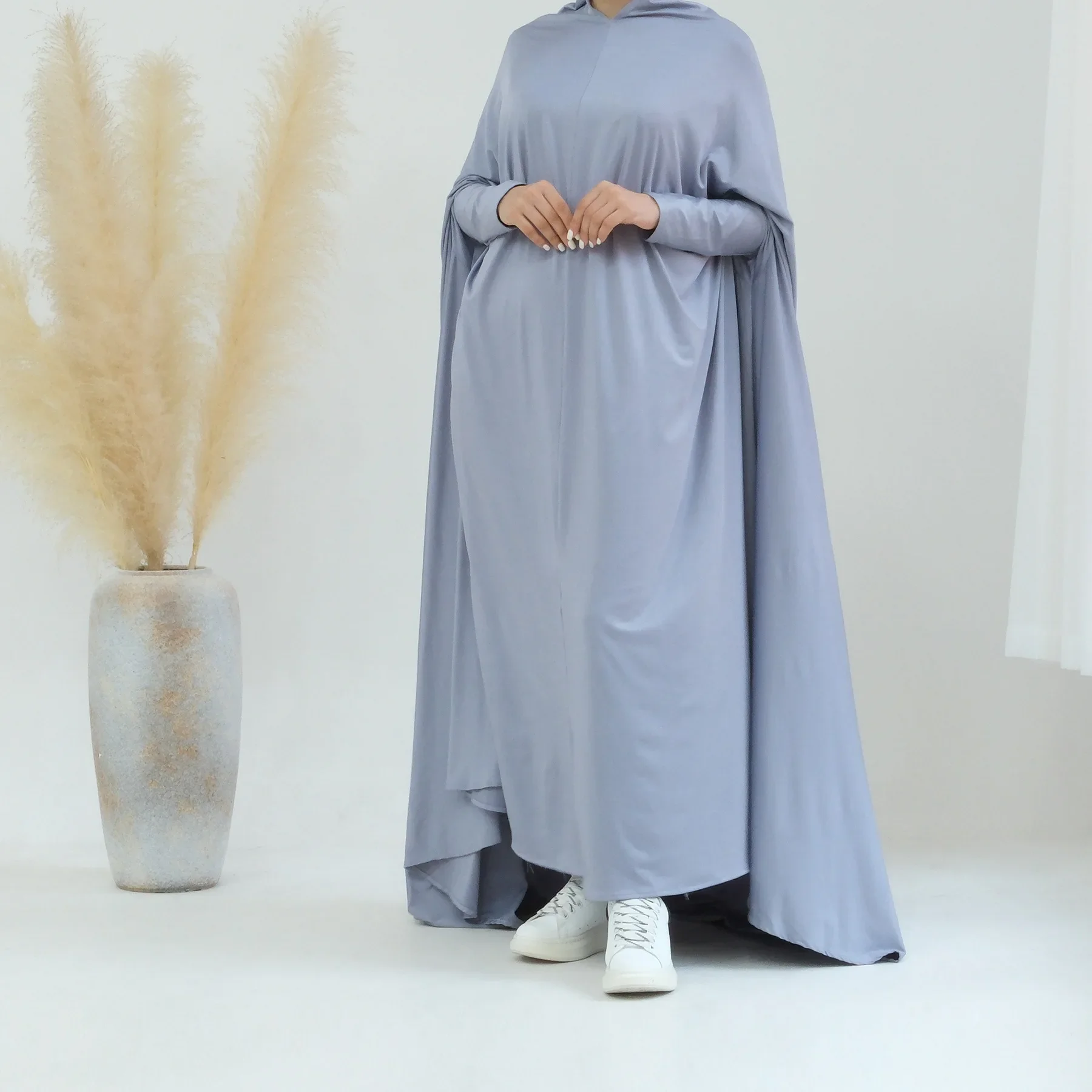 Eid Hooded Abayas Women Muslim Prayer Dress Djellaba Islamic Clothing Overhead Abaya Ramadan Dubai Turkey Robe Saudi Arab Burqa