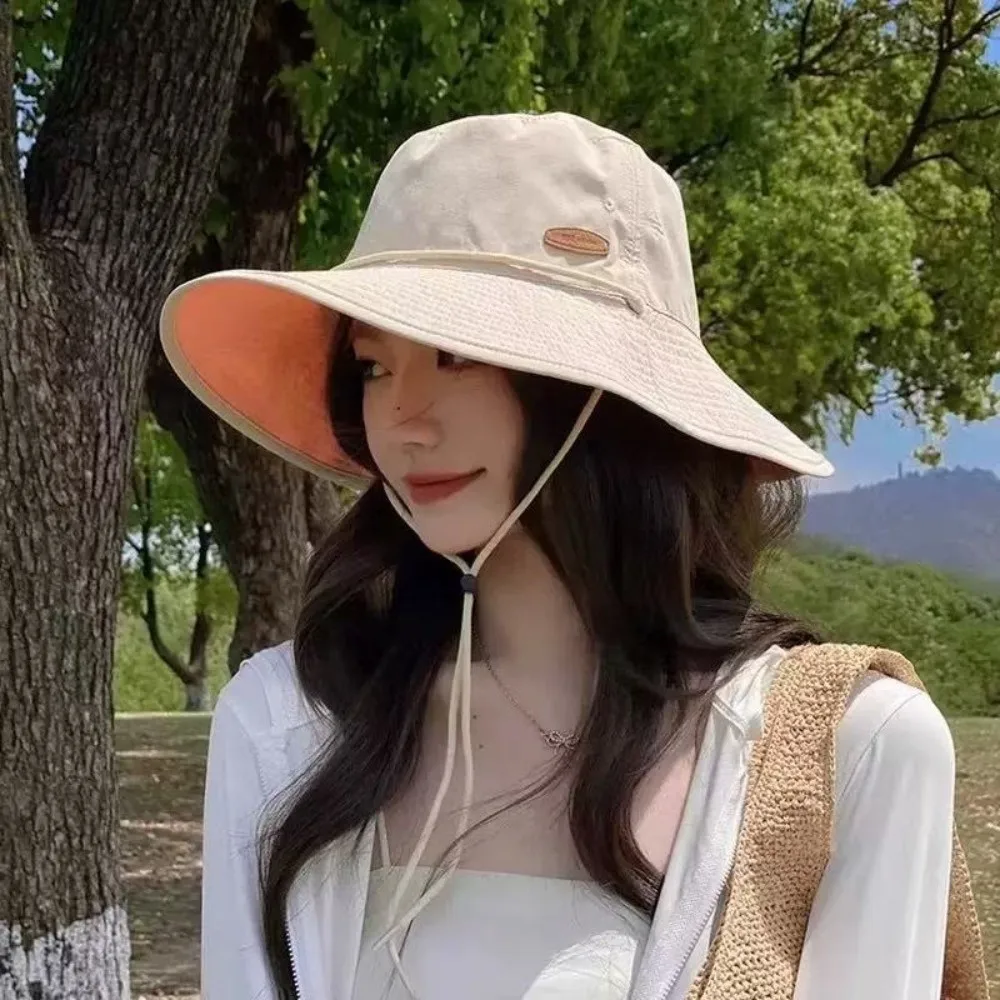 

New Adjustable Women's UV Protection Sun Hat UV protection Sunscreen Tools Fisherman's Hat Reversible Sun Cap